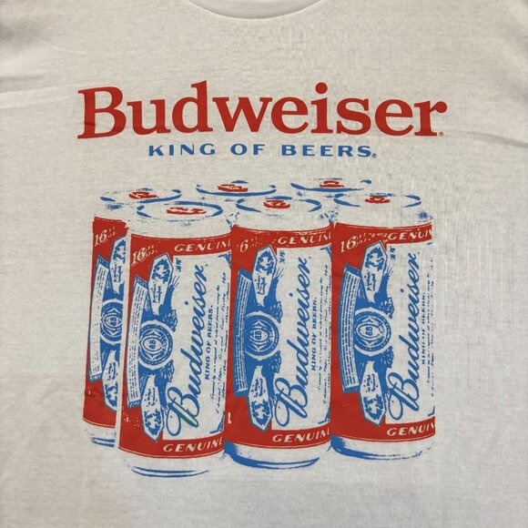 Budweiser King of Beers Six Pack T-shirt size large - Picture 2 of 4